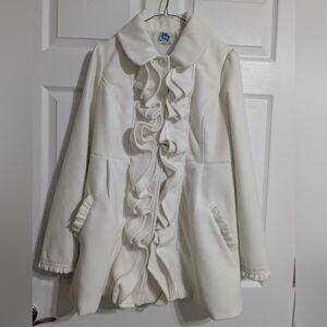 Jolt Women's Ruffle Trench Coat